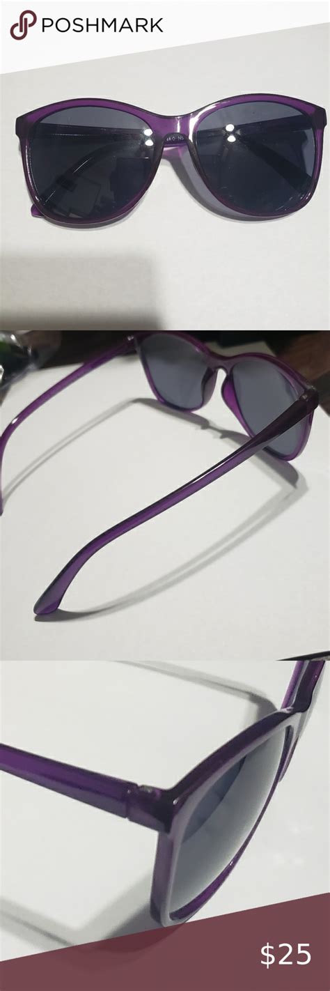 violet designer sunglasses